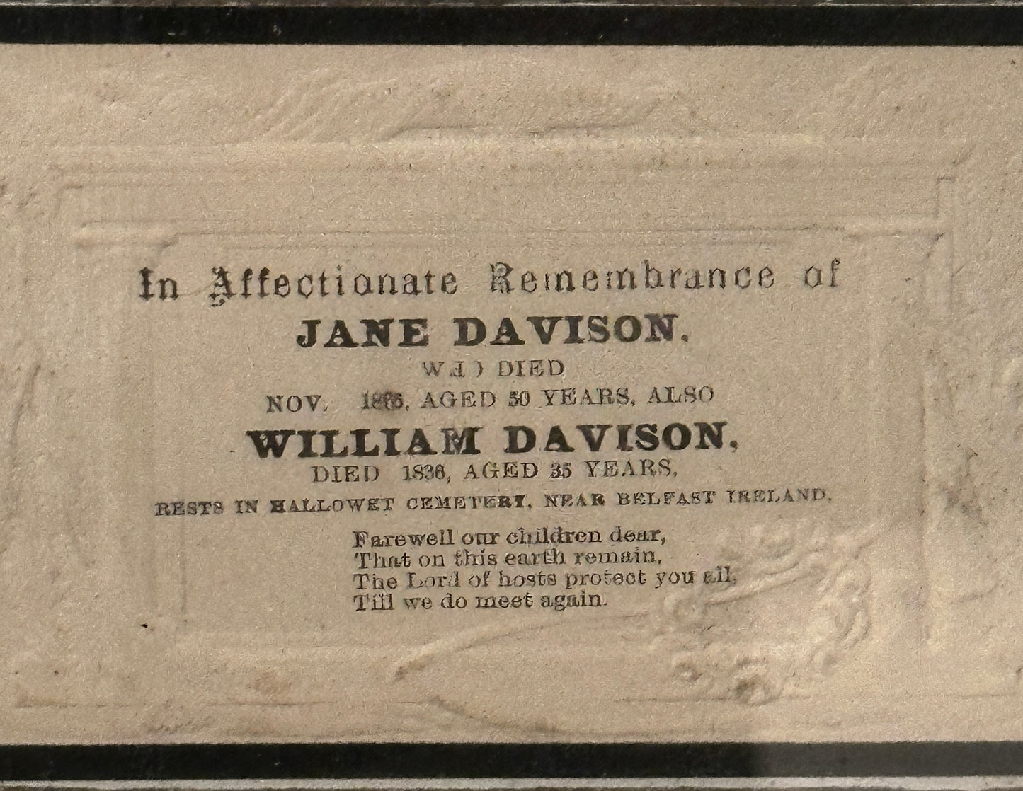 Victorian Momento Mori Shadow Box with Lock of Hair