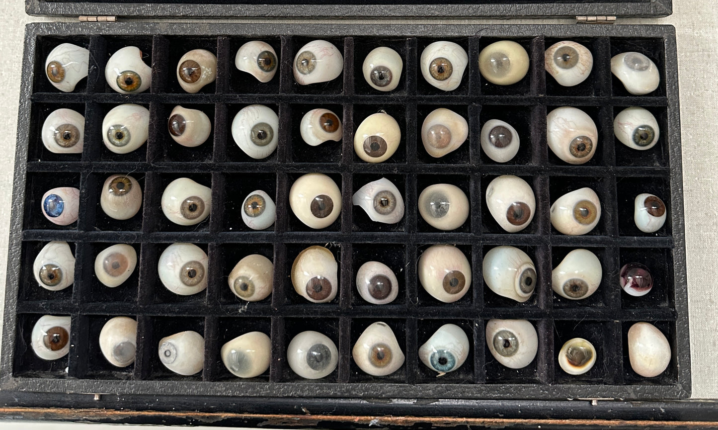 Medical Antique Glass Prosthetic Eyes