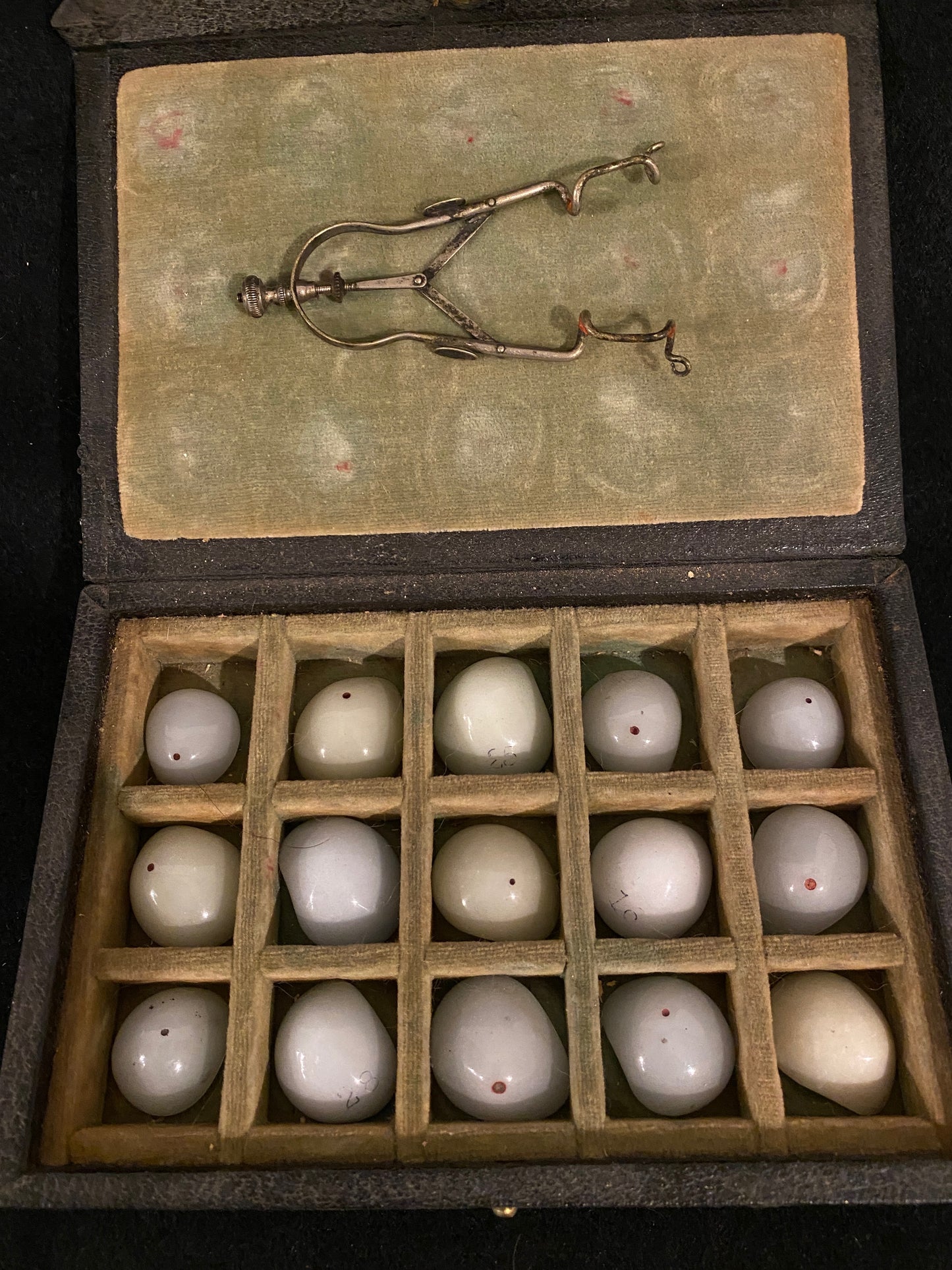 Medical Antique Glass Prosthetic Eyes : No Pupils
