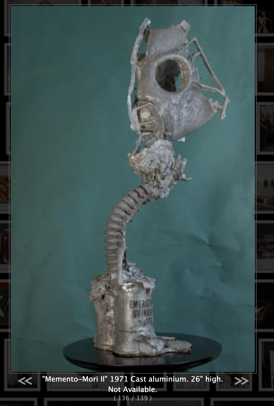 "MOMENTO MORI" 1971 Sculpture by Mark Prent