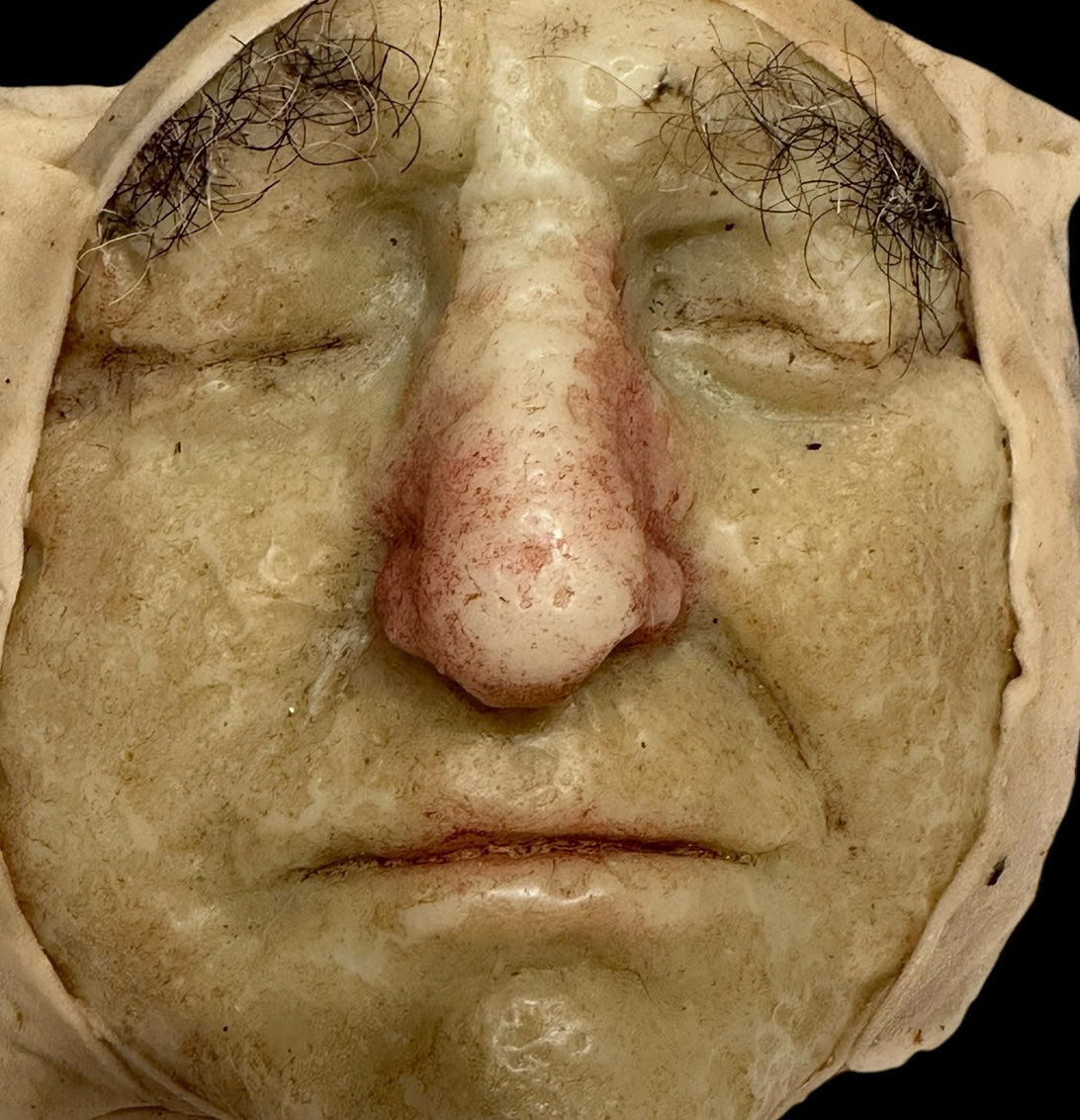 Antique 1890s Medical Wax Moulage Death Mask D
