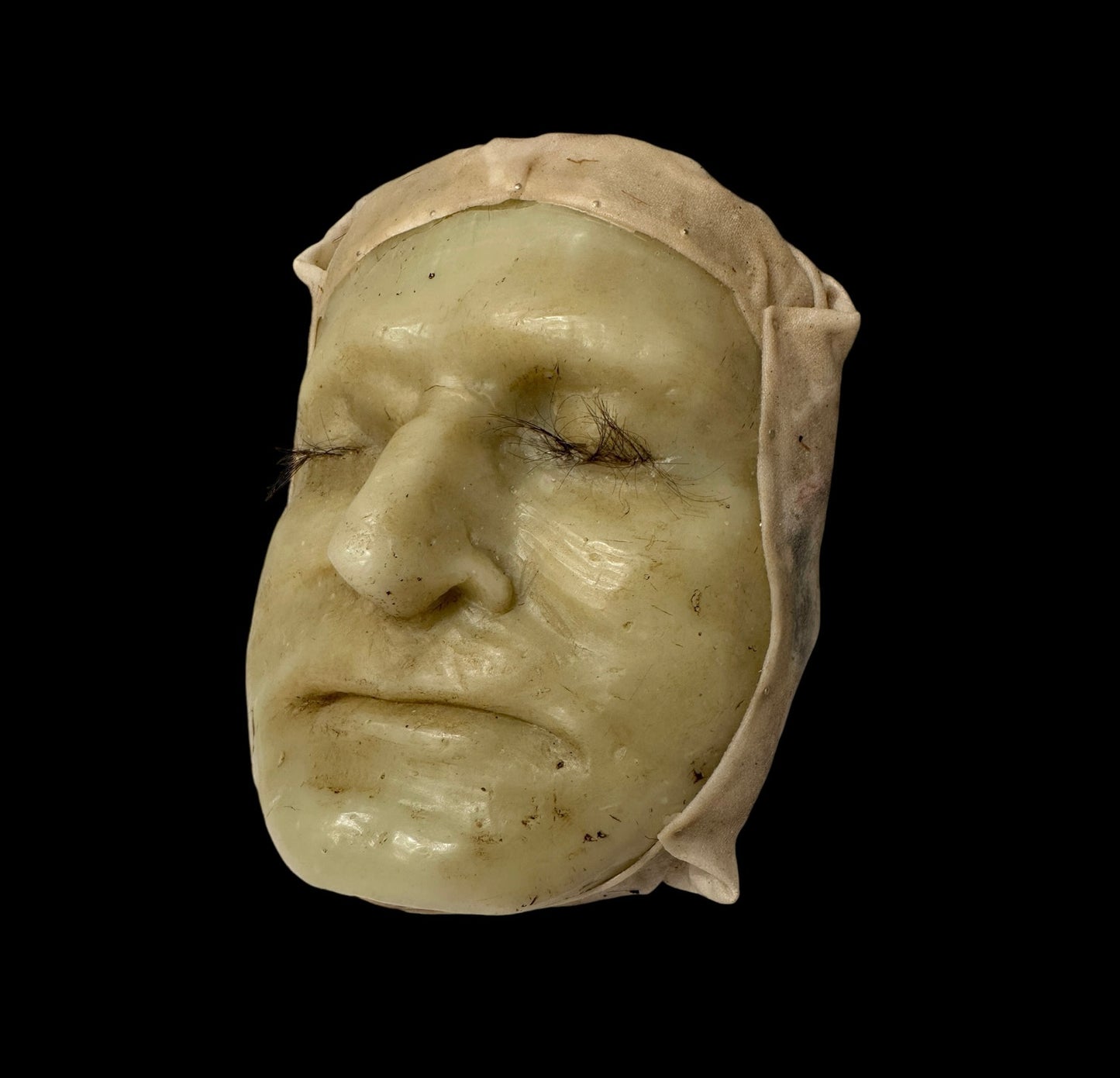 Antique 1890s Medical Wax Moulage Death Mask B