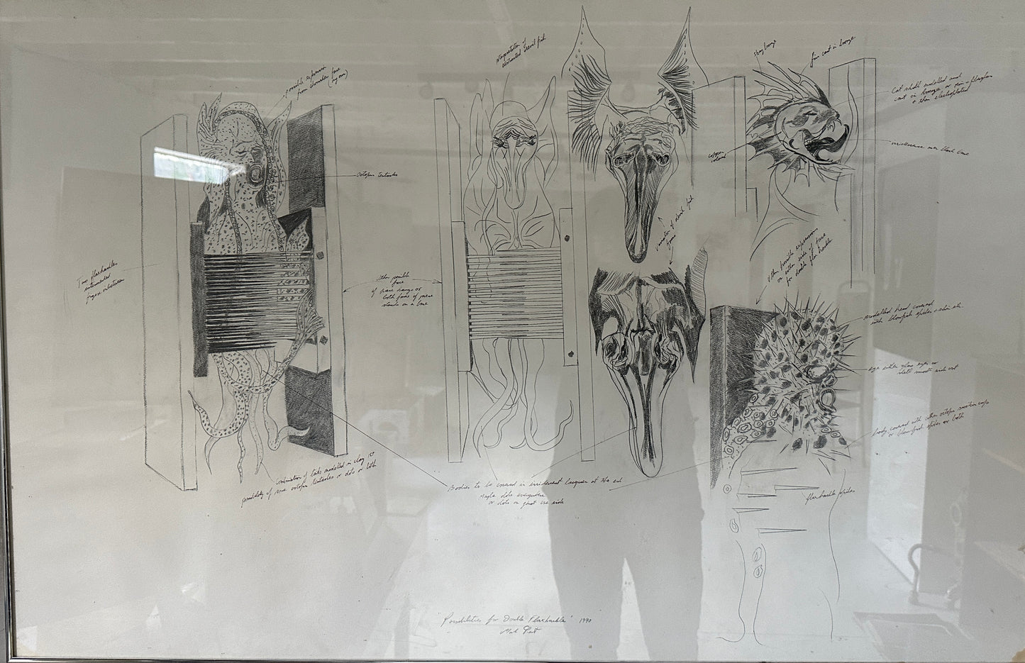 Mark Prent Drawing: Possibility for Double Flaxhandle 1990