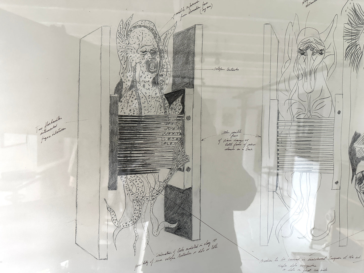 Mark Prent Drawing: Possibility for Double Flaxhandle 1990