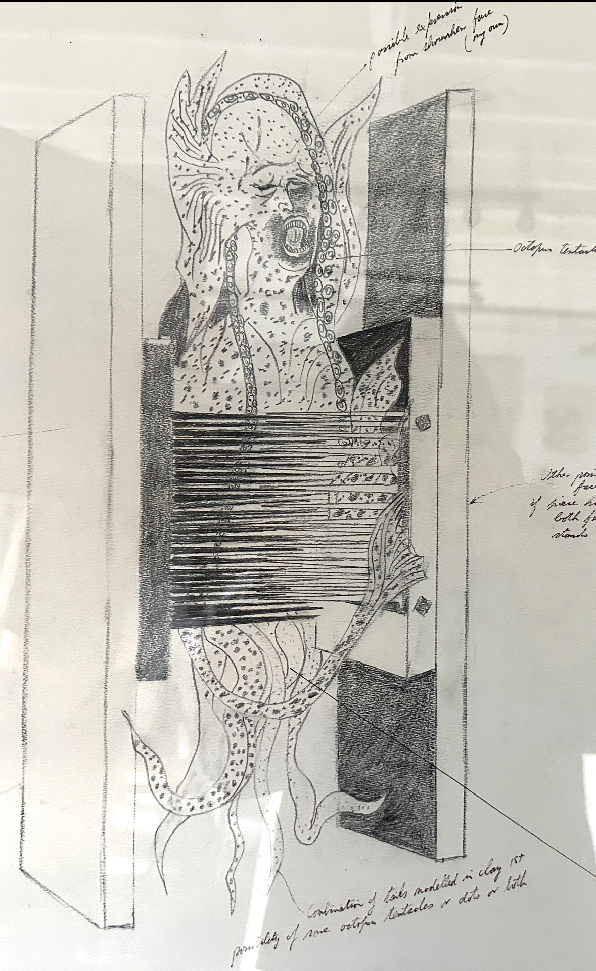 Mark Prent Drawing: Possibility for Double Flaxhandle 1990