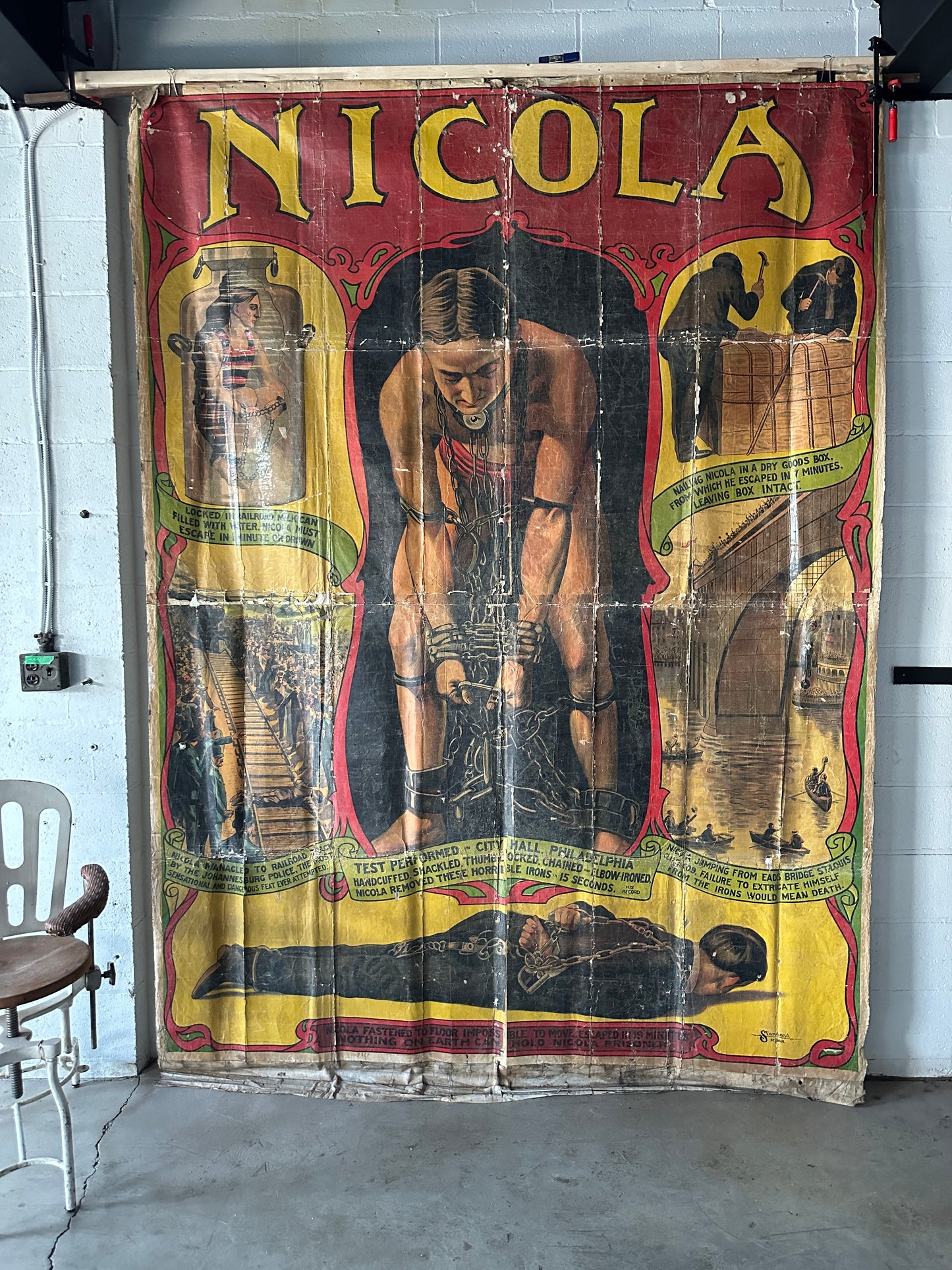 Nicola Magician / Escape Artist Linen Display Poster