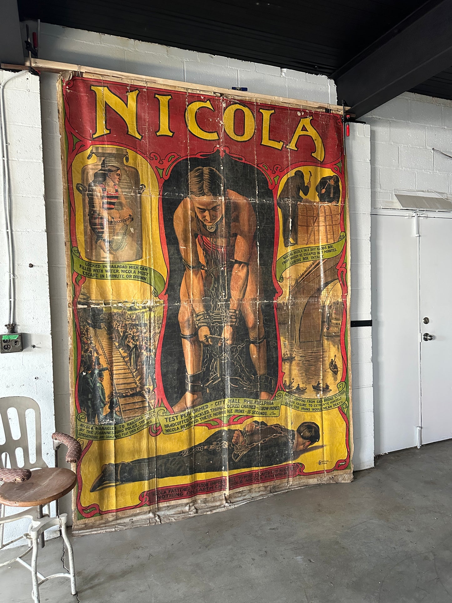 Nicola Magician / Escape Artist Linen Display Poster