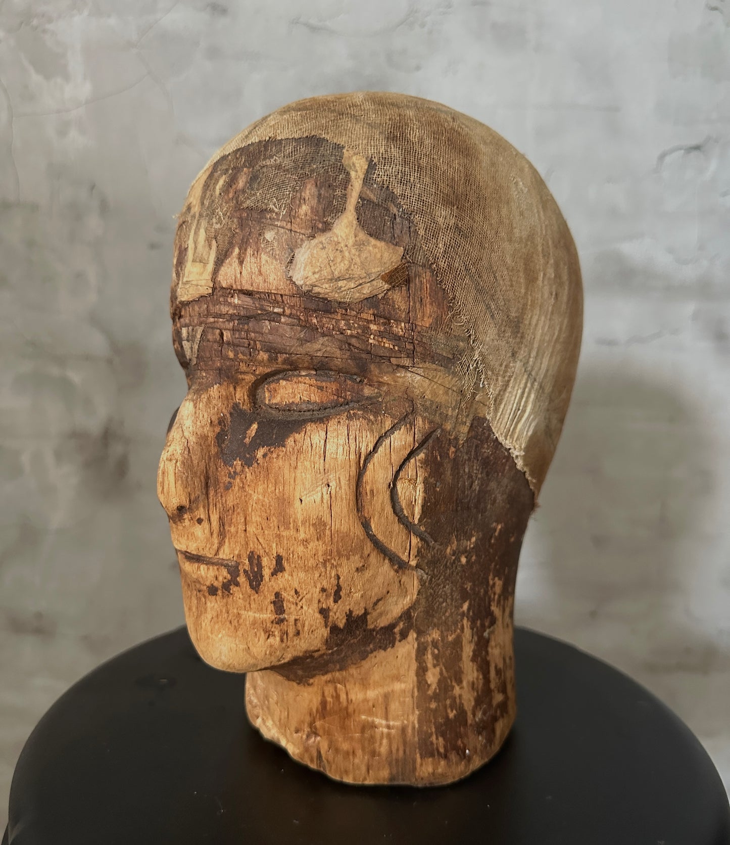 Vintage Primitive Carved Head  Bust