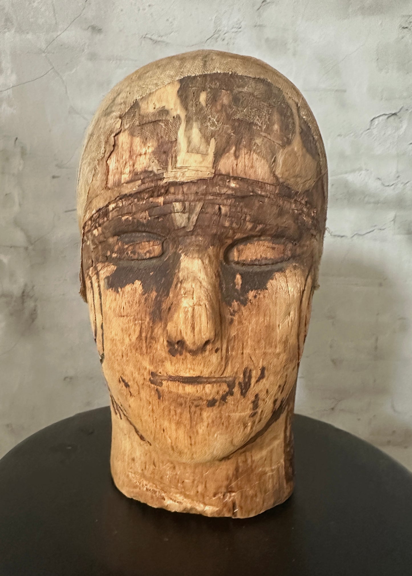 Vintage Primitive Carved Head  Bust