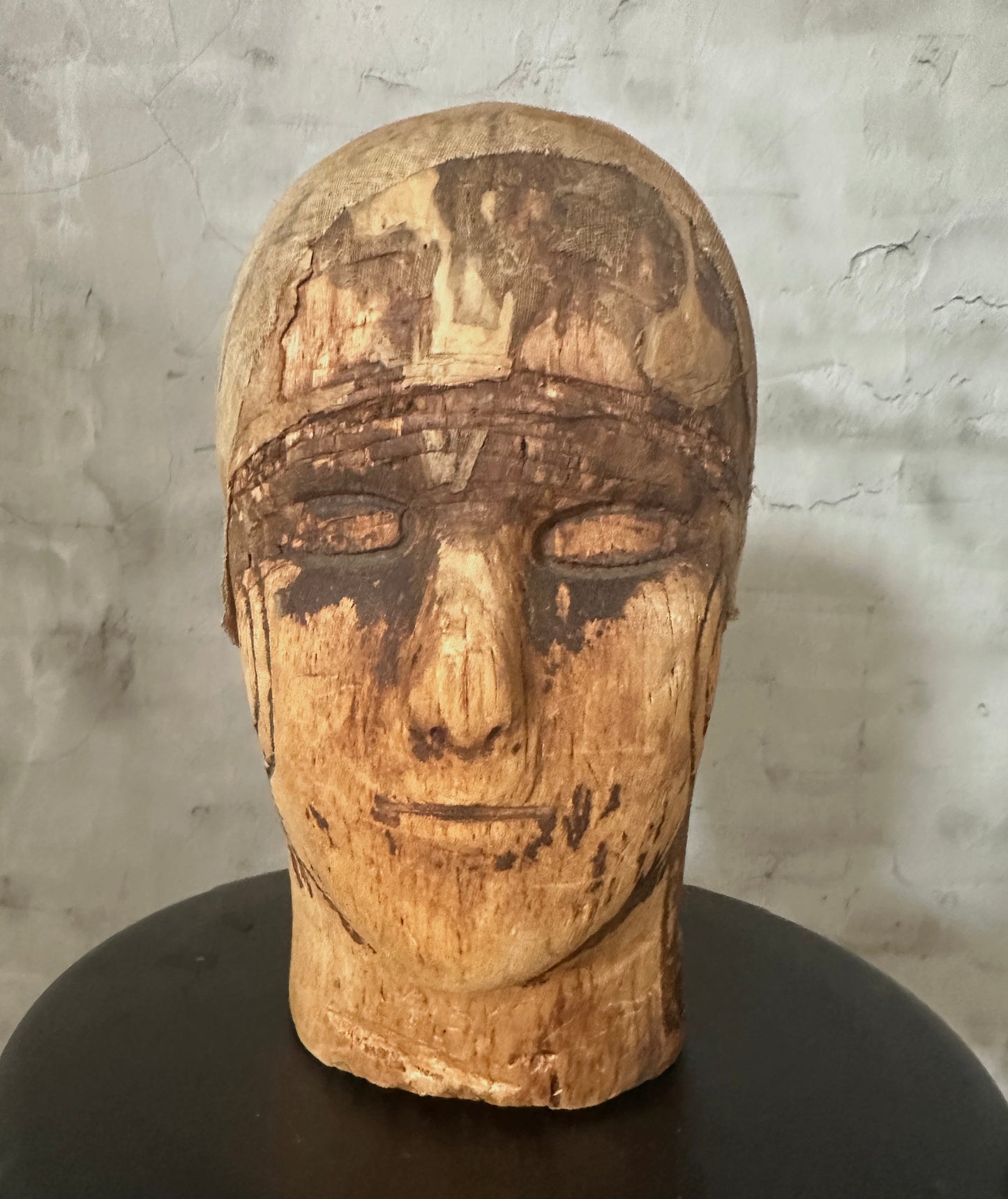 Vintage Primitive Carved Head  Bust