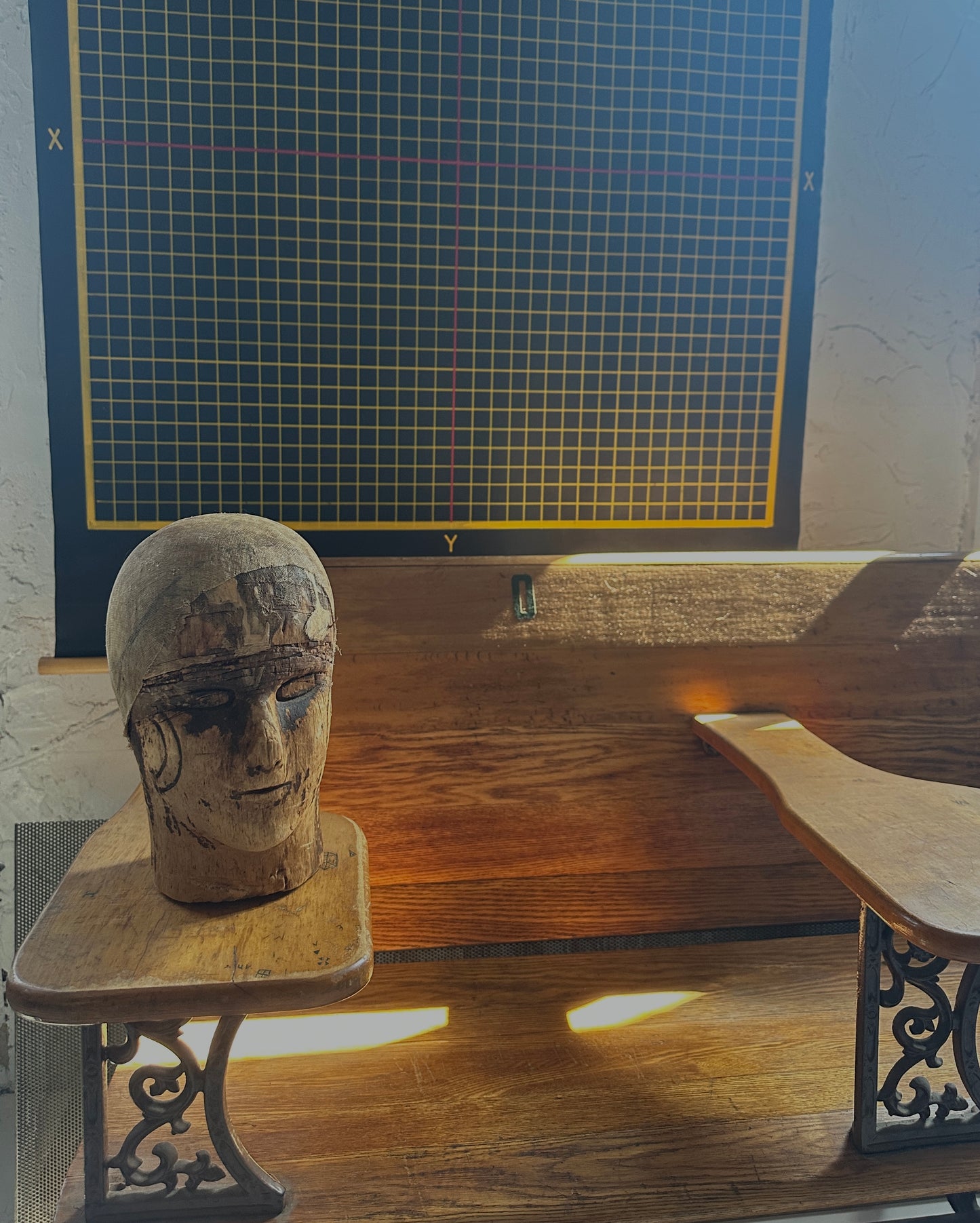 Vintage Primitive Carved Head  Bust