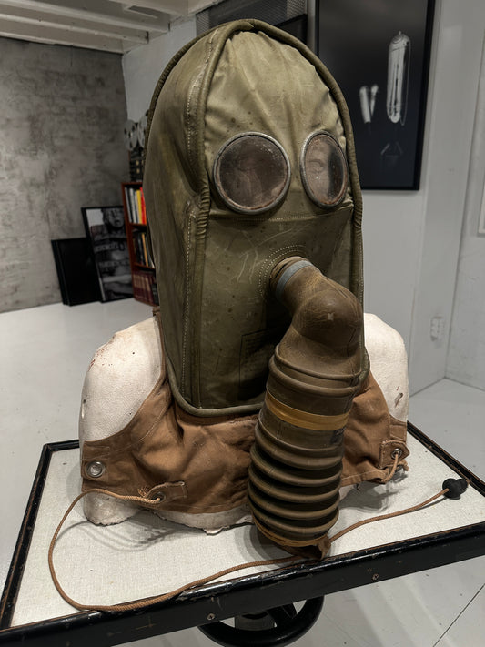 Rare WWII  English 'Invalid's Hood Gas Mask circa 1940