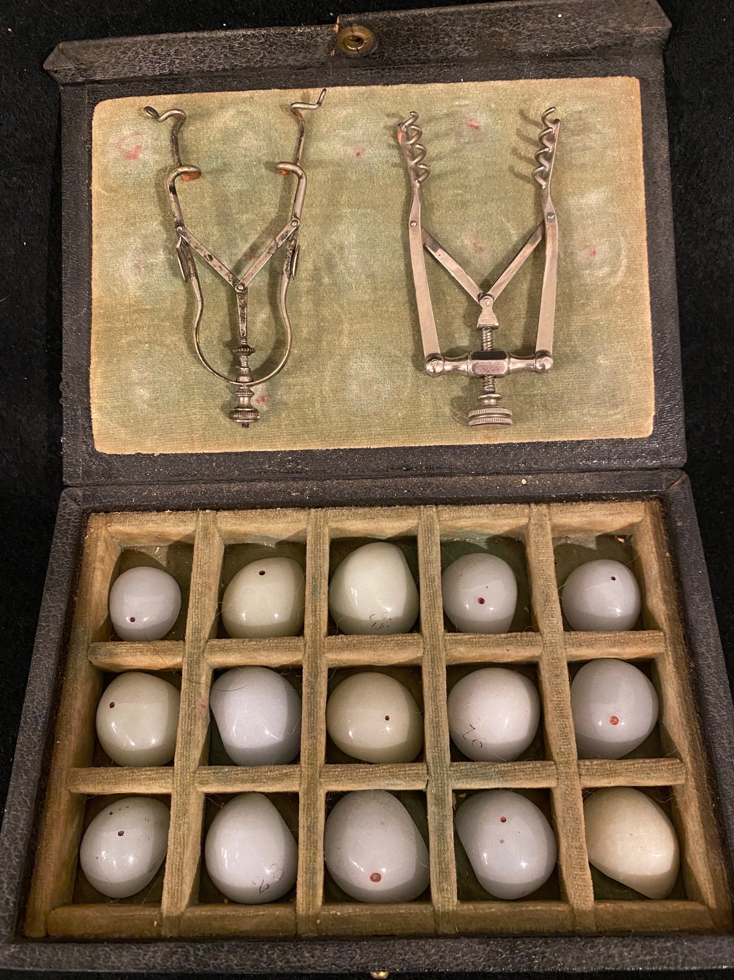 Medical Antique Glass Prosthetic Eyes : No Pupils