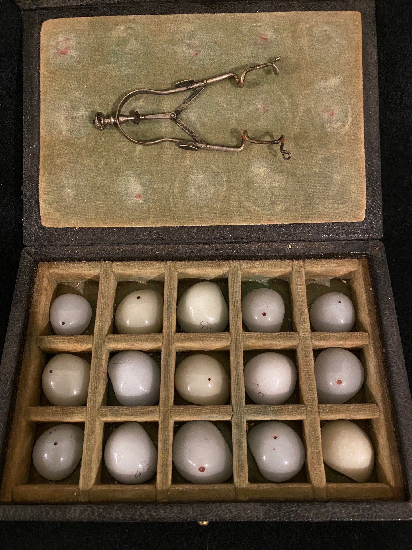 Medical Antique Glass Prosthetic Eyes : No Pupils