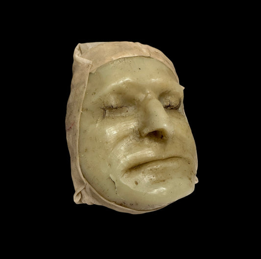 Antique 1890s Medical Wax Moulage Death Mask B