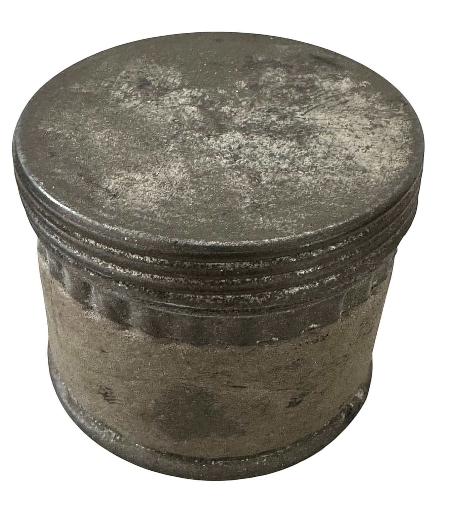 ARTERY LAB vintage 1940s forensic police fingerprint kit, metal container with lid, shows wear consistent with age.